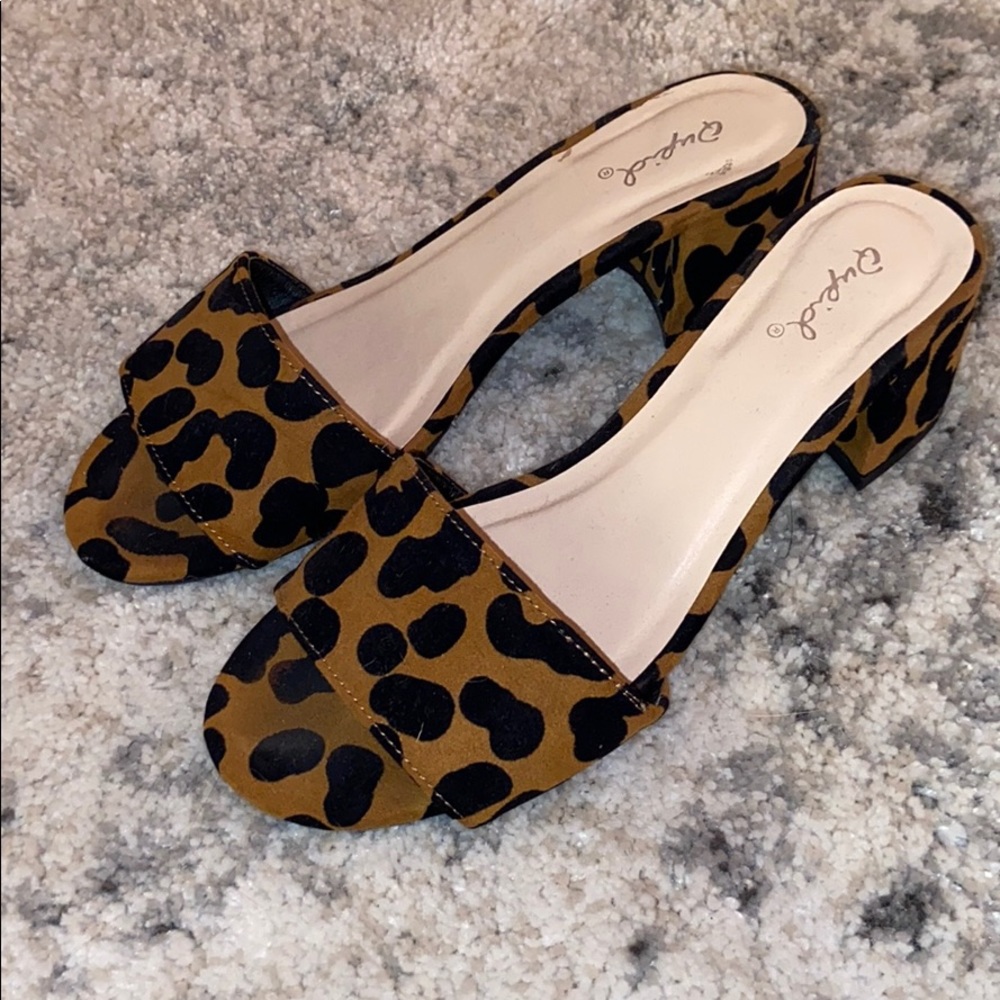 Quips Leopard Print Heels